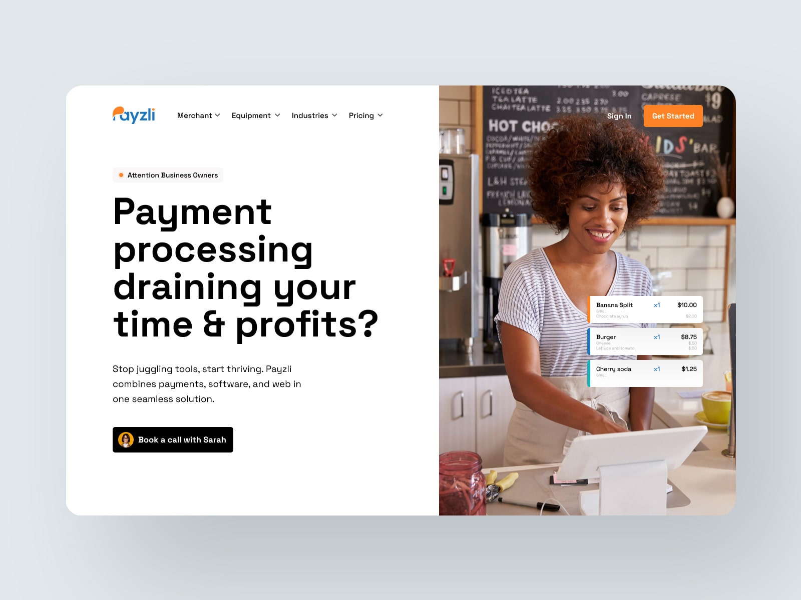 Payzli website design work